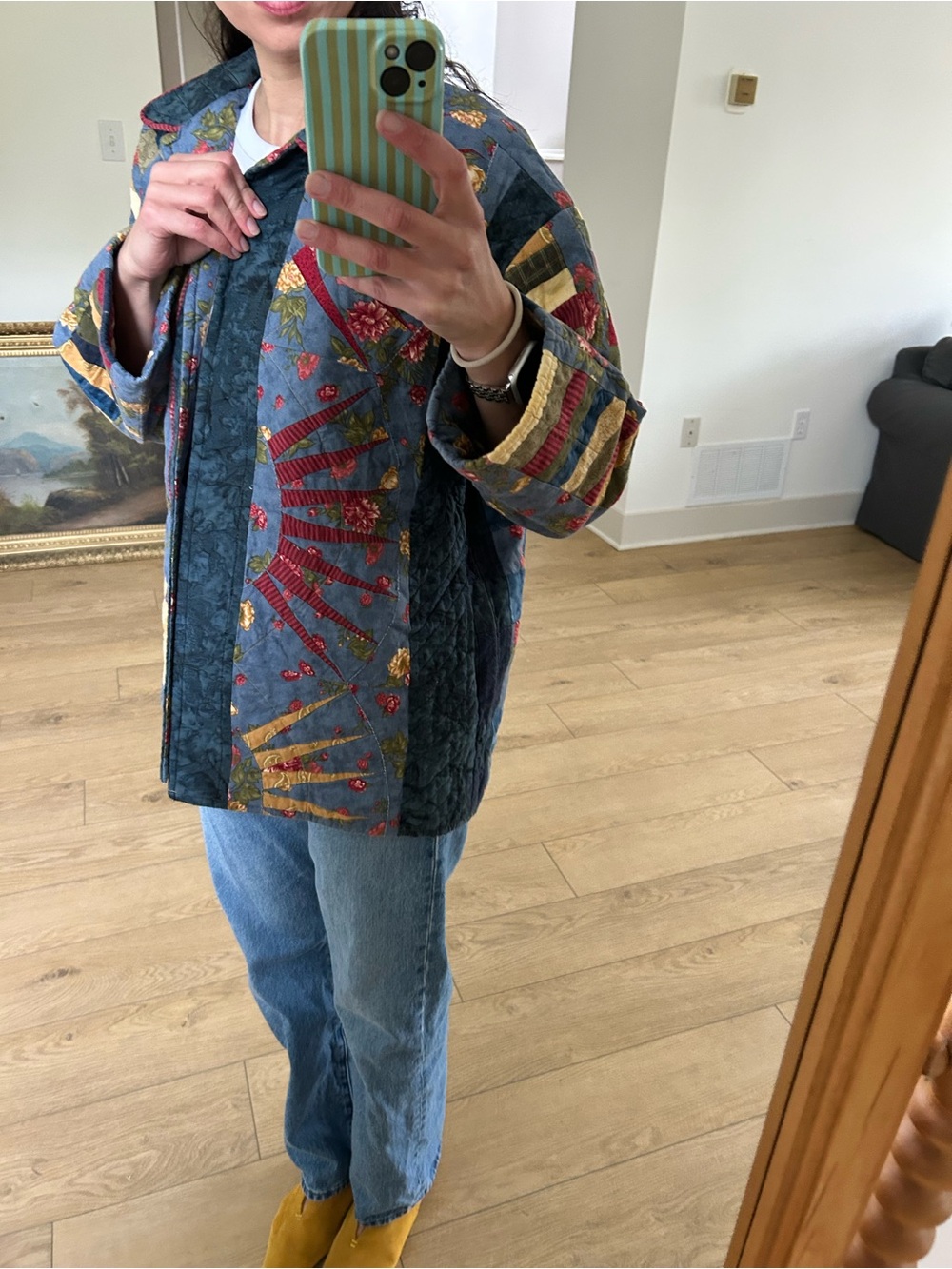 Quilted Patchwork Jacket - Multicolor - Picture 3 of 11